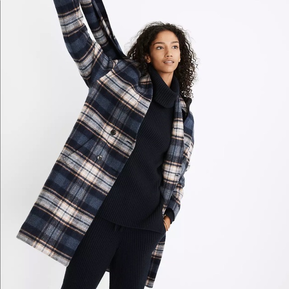 Madewell Jackets & Blazers - NWT Madewell Plaid Scarf Coat